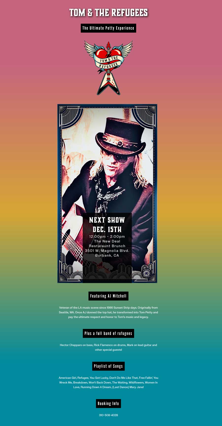Live single image home page example.